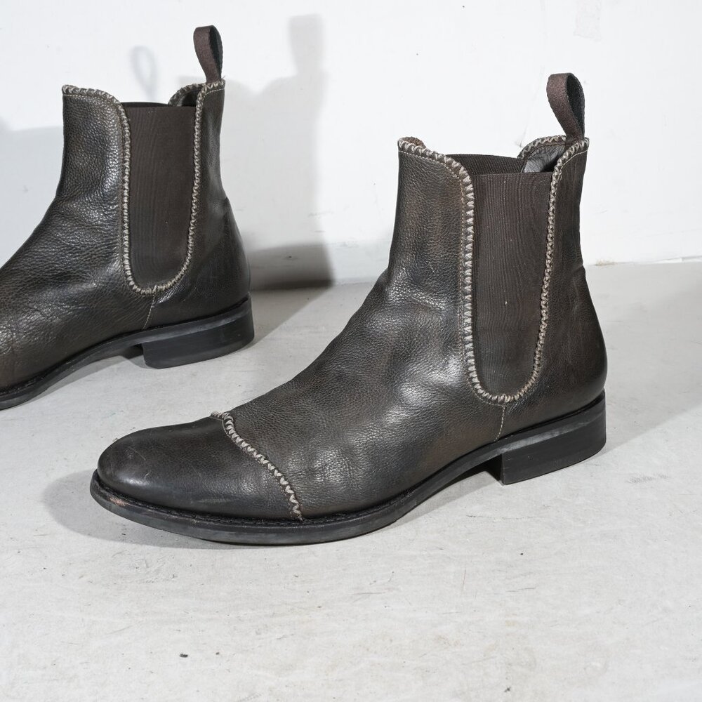 Antonio Maurizi Dark Brown Leather Ankle Boots - 11 mens